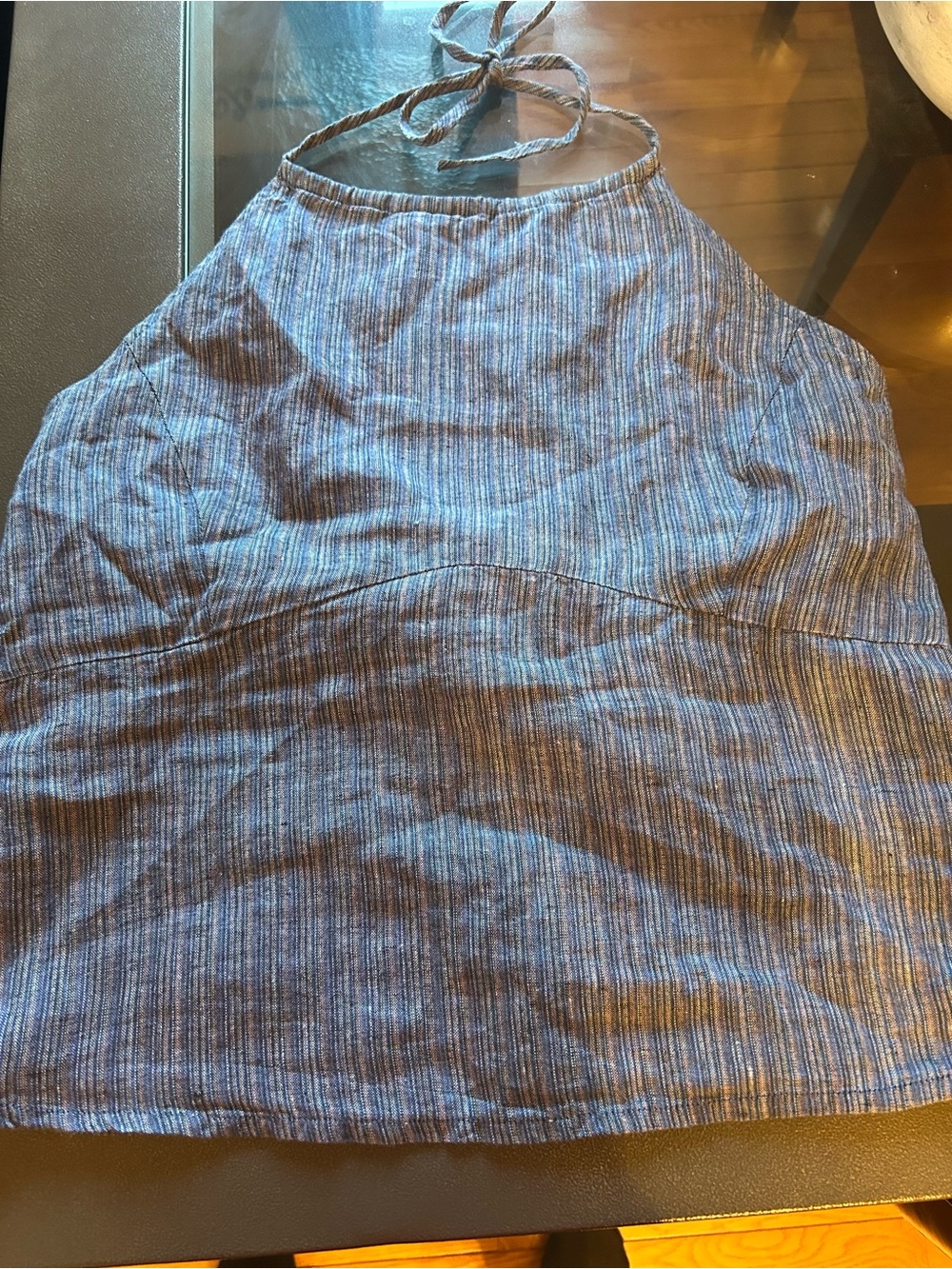 GAP Blue Striped Halter Camisole Top